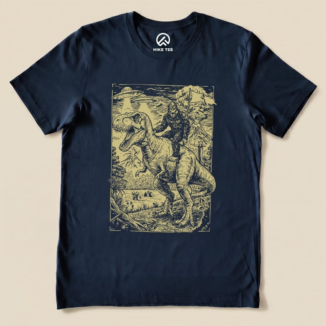 Hike Tee T-Shirt Navy / S Bigfoot Tyrannosaurus Shirt