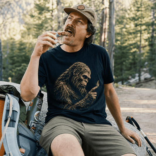 Bigfoot with Butterfly Shirt Hike Tee T-Shirt