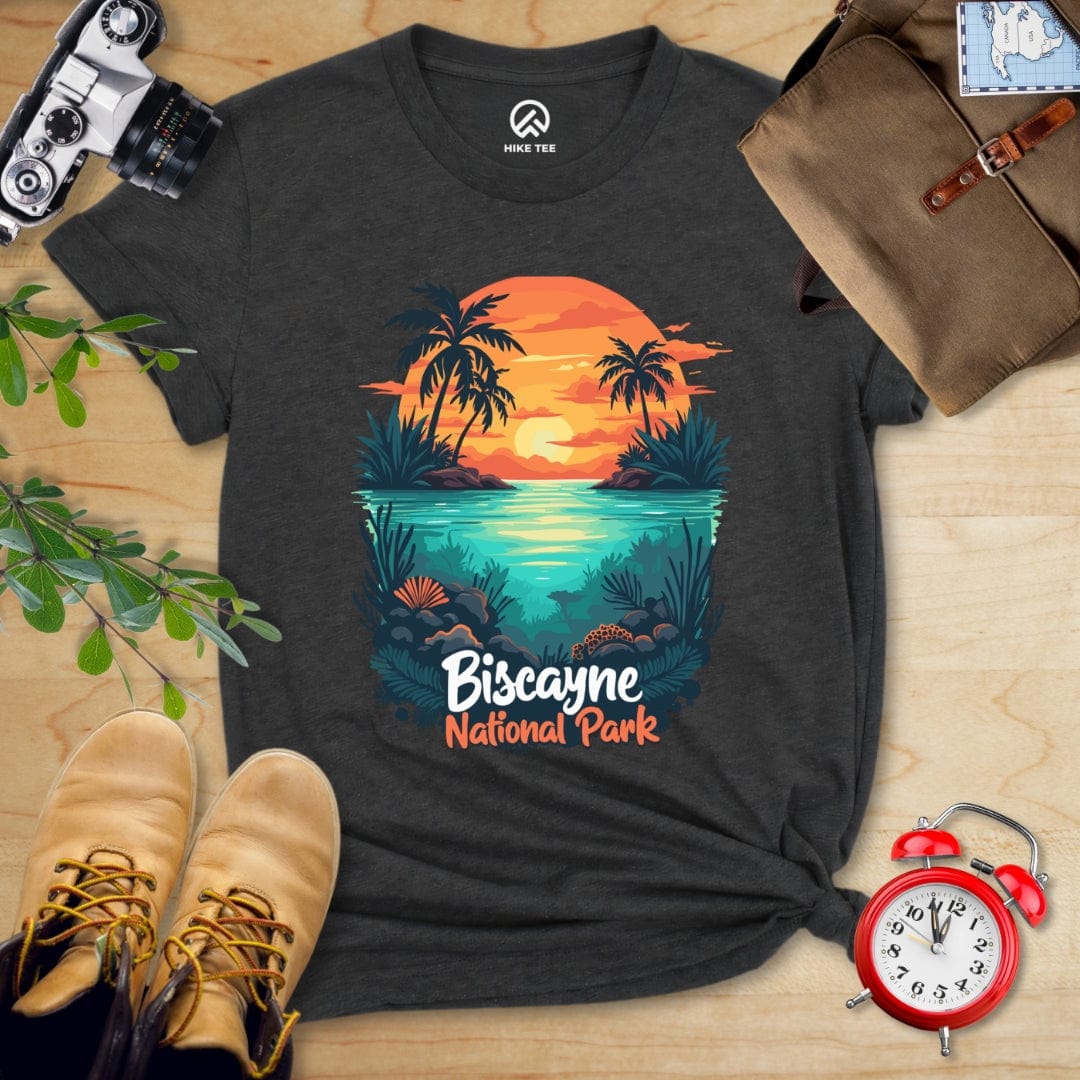 Hike Tee T-Shirt Dark Grey Heather / S Biscayne National Park Shirt