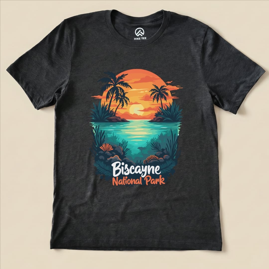 Hike Tee T-Shirt Dark Grey Heather / S Biscayne National Park Shirt