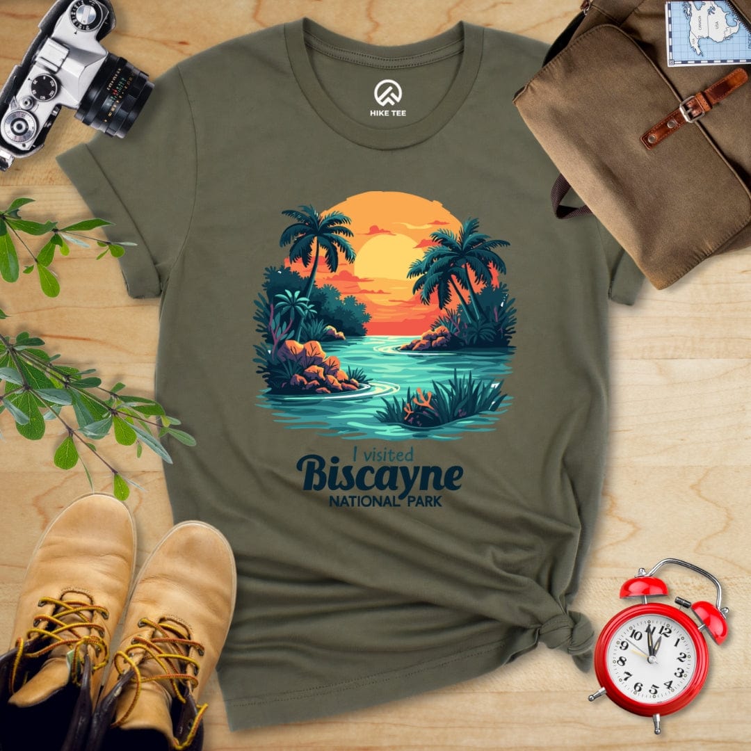 Hike Tee T-Shirt Military Green / S Biscayne National Park Shirt