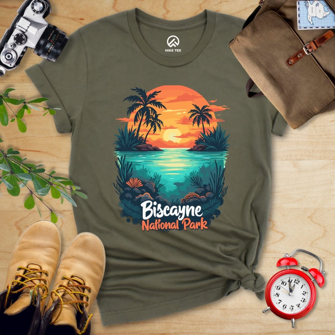 Hike Tee T-Shirt Military Green / S Biscayne National Park Shirt