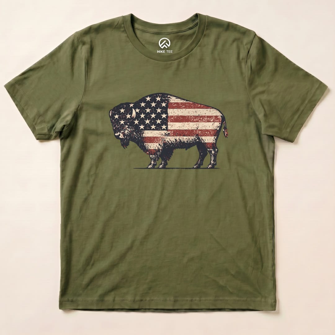 Bison United States Flag Shirt