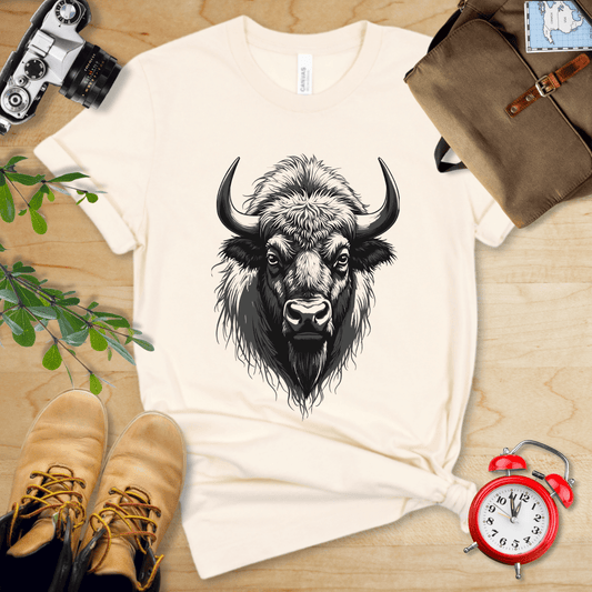 Printify T-Shirt Natural / S Bison Shirt