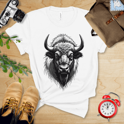 Printify T-Shirt White / S Bison Shirt