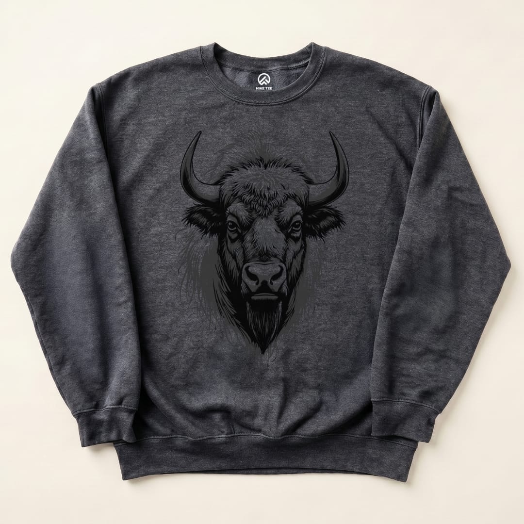 Bison Sweatshirt Hike Tee Sweatshirt Dark Heather / S