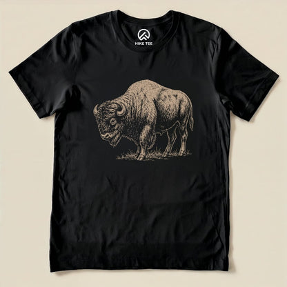 Bison Vintage Shirt Hike Tee T-Shirt Black / S