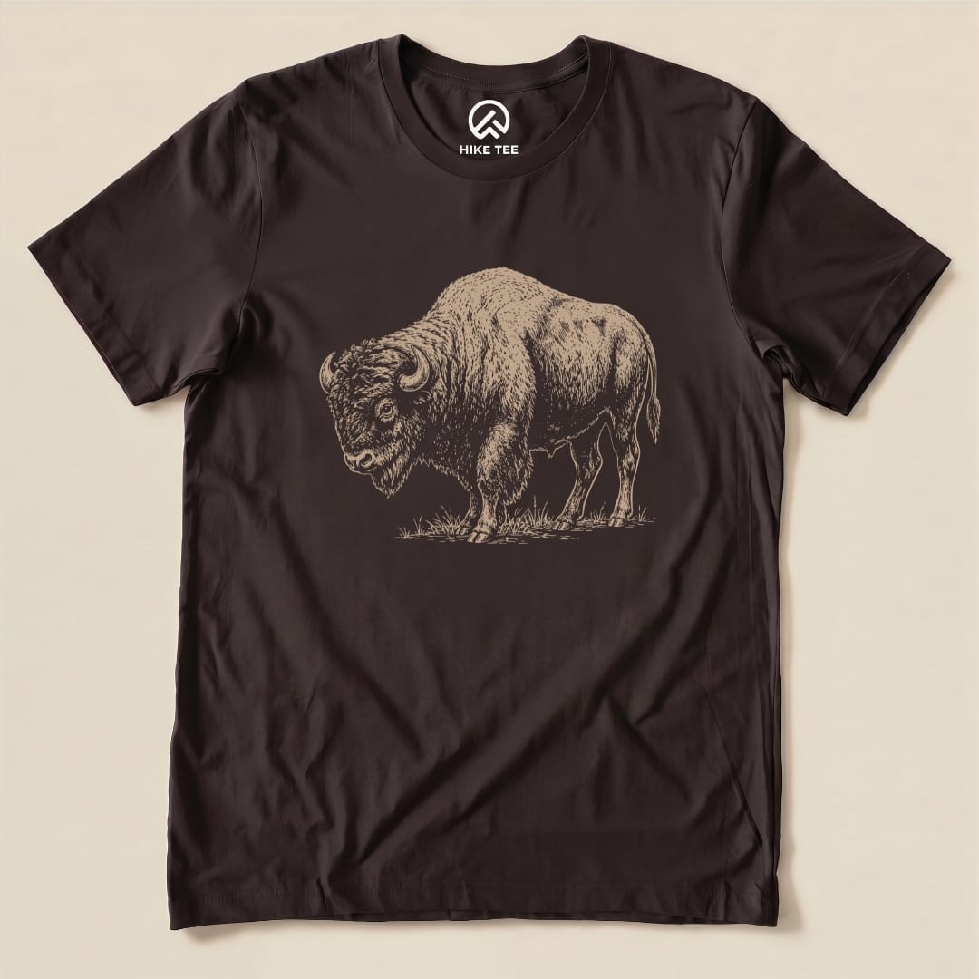 Bison Vintage Shirt Hike Tee T-Shirt Brown / S