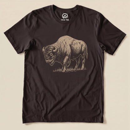 Bison Vintage Shirt Hike Tee T-Shirt Brown / S