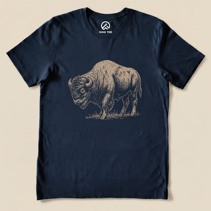 Bison Vintage Shirt Hike Tee T-Shirt Navy / S