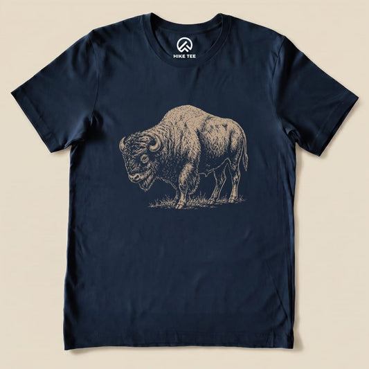 Bison Vintage Shirt Hike Tee T-Shirt Navy / S