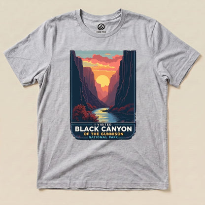 Hike Tee T-Shirt Athletic Heather / S Black Canyon of the Gunnison National Park Shirt