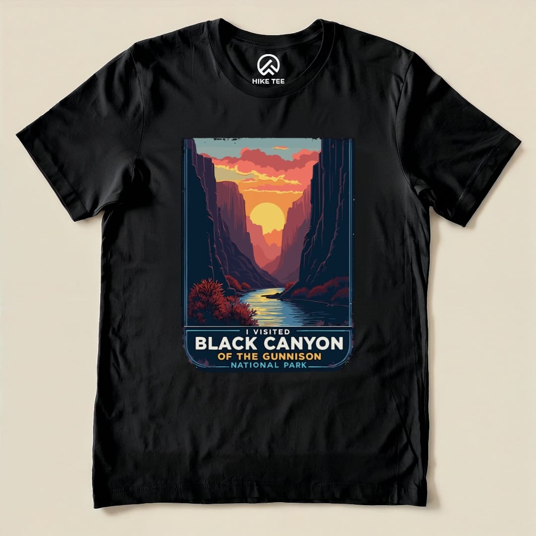 Hike Tee T-Shirt Black / S Black Canyon of the Gunnison National Park Shirt