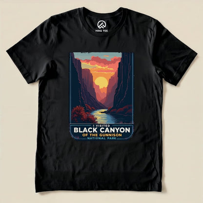 Hike Tee T-Shirt Black / S Black Canyon of the Gunnison National Park Shirt