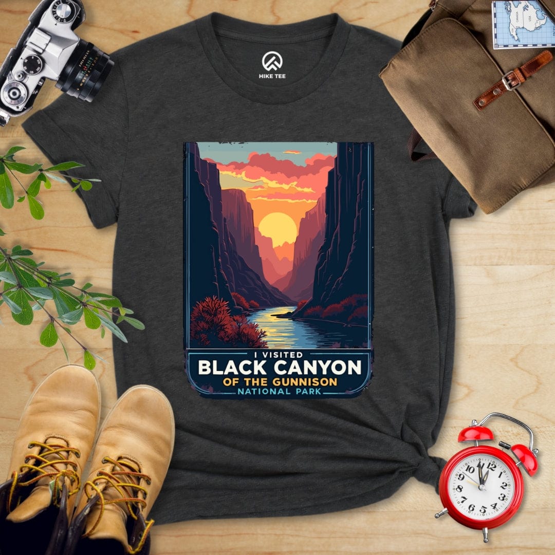 Hike Tee T-Shirt Dark Grey Heather / S Black Canyon of the Gunnison National Park Shirt