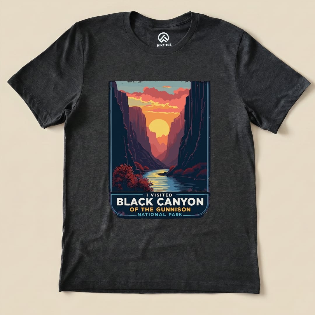 Hike Tee T-Shirt Dark Grey Heather / S Black Canyon of the Gunnison National Park Shirt