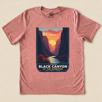 Hike Tee T-Shirt Heather Mauve / S Black Canyon of the Gunnison National Park Shirt
