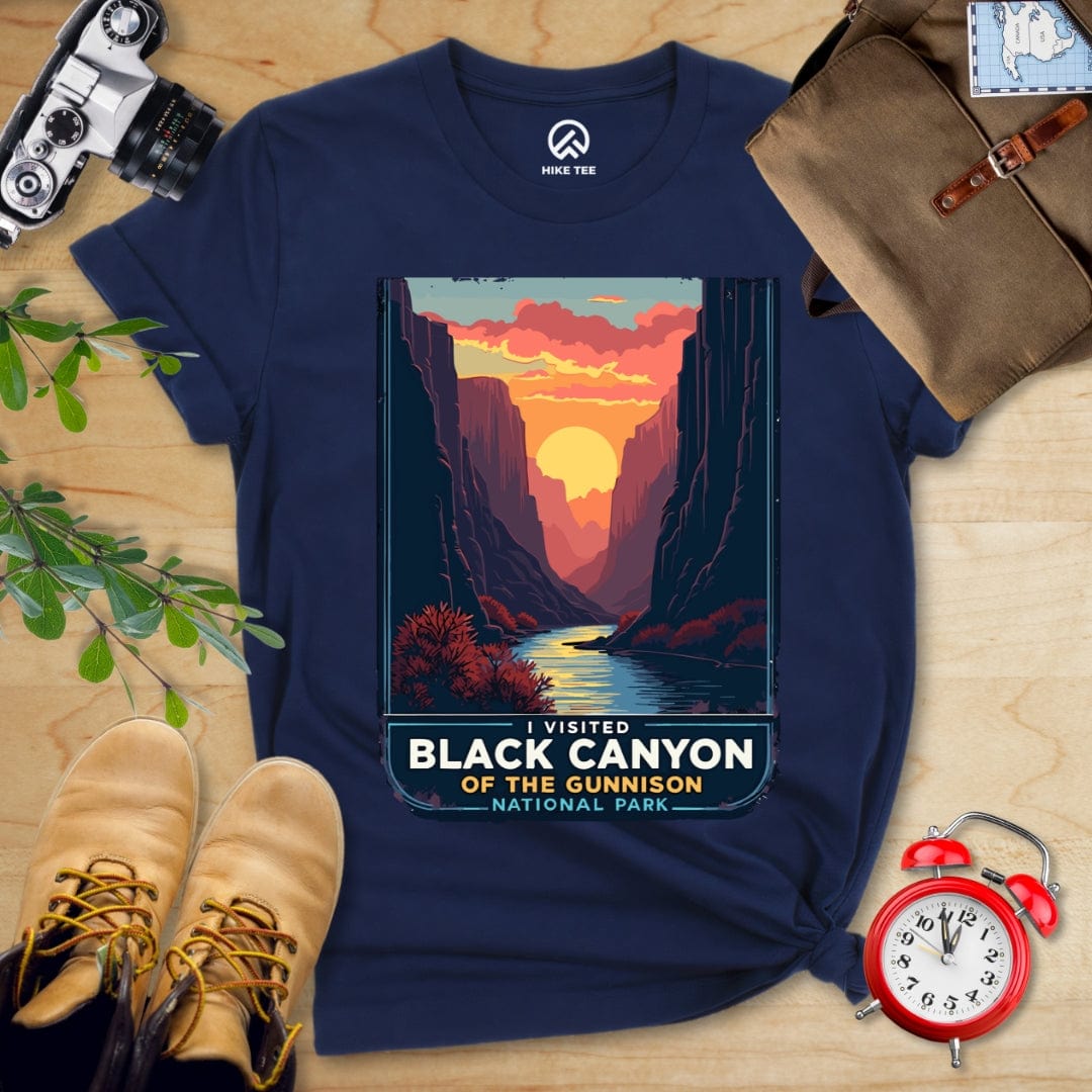 Hike Tee T-Shirt Navy / S Black Canyon of the Gunnison National Park Shirt