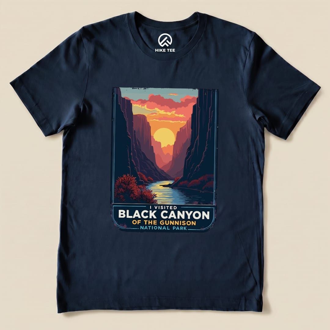 Hike Tee T-Shirt Navy / S Black Canyon of the Gunnison National Park Shirt
