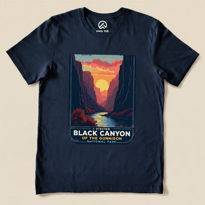 Hike Tee T-Shirt Navy / S Black Canyon of the Gunnison National Park Shirt