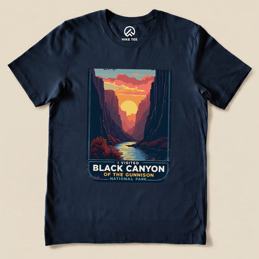Hike Tee T-Shirt Navy / S Black Canyon of the Gunnison National Park Shirt