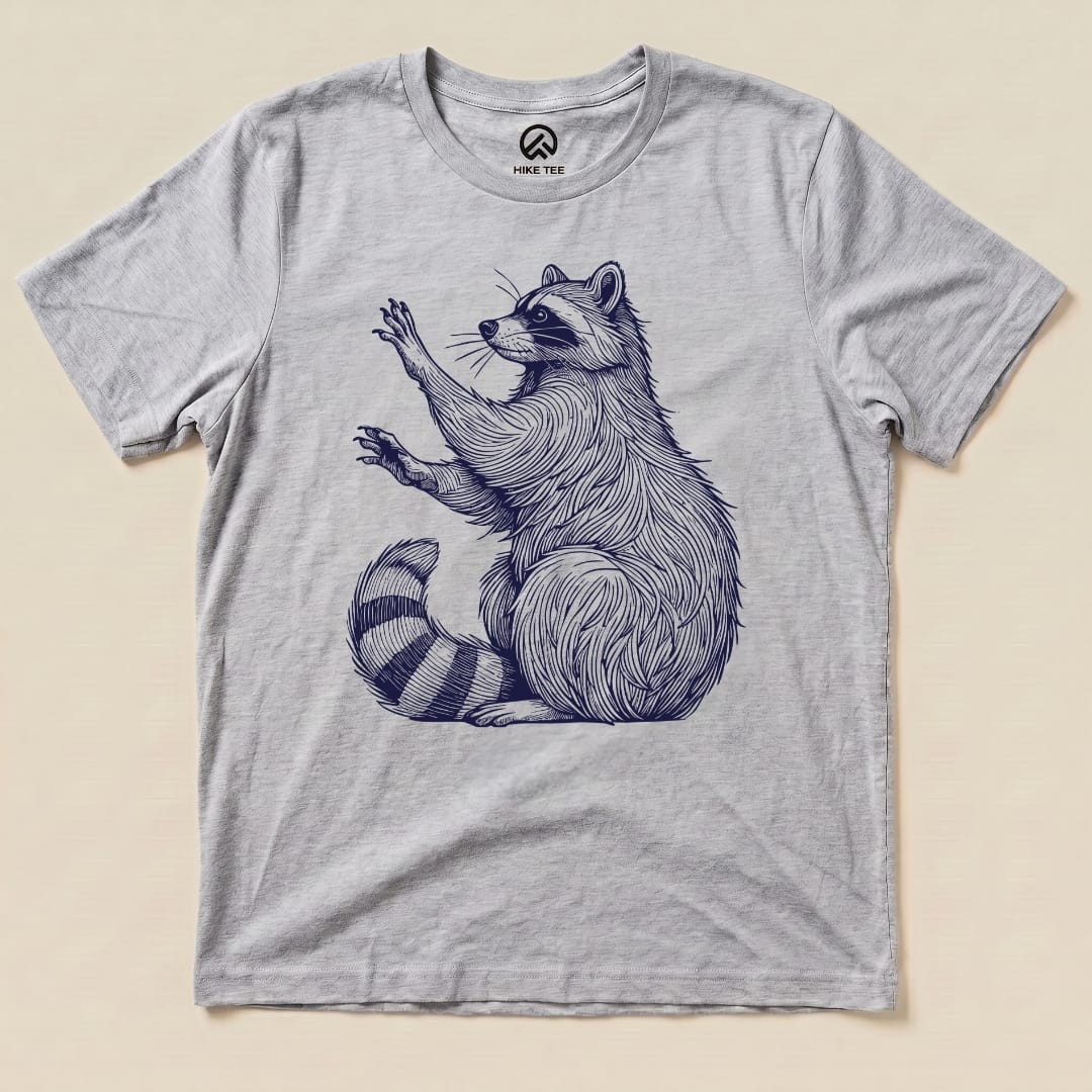 Blue Mono Raccoon Shirt Hike Tee T-Shirt Athletic Heather / S