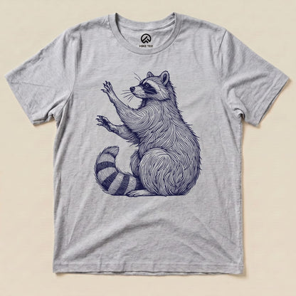 Blue Mono Raccoon Shirt Hike Tee T-Shirt Athletic Heather / S