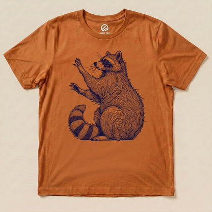Blue Mono Raccoon Shirt Hike Tee T-Shirt Autumn / S