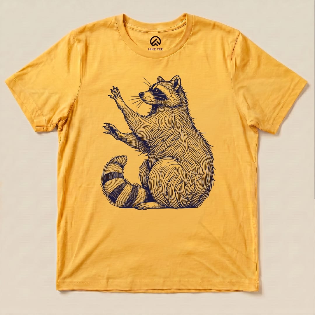 Blue Mono Raccoon Shirt Hike Tee T-Shirt Gold / S