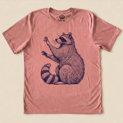 Blue Mono Raccoon Shirt Hike Tee T-Shirt Heather Mauve / S