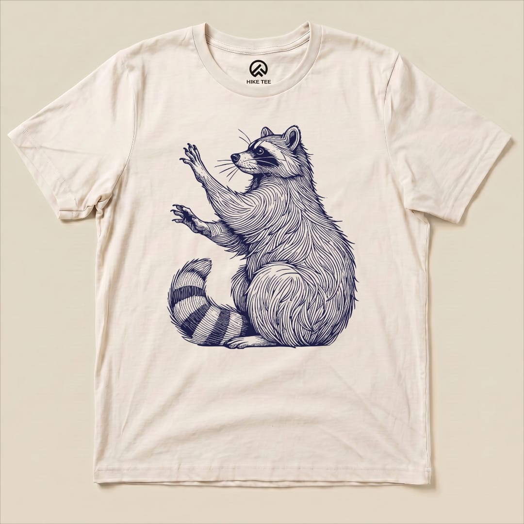 Blue Mono Raccoon Shirt Hike Tee T-Shirt Natural / S
