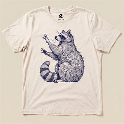 Blue Mono Raccoon Shirt Hike Tee T-Shirt Natural / S