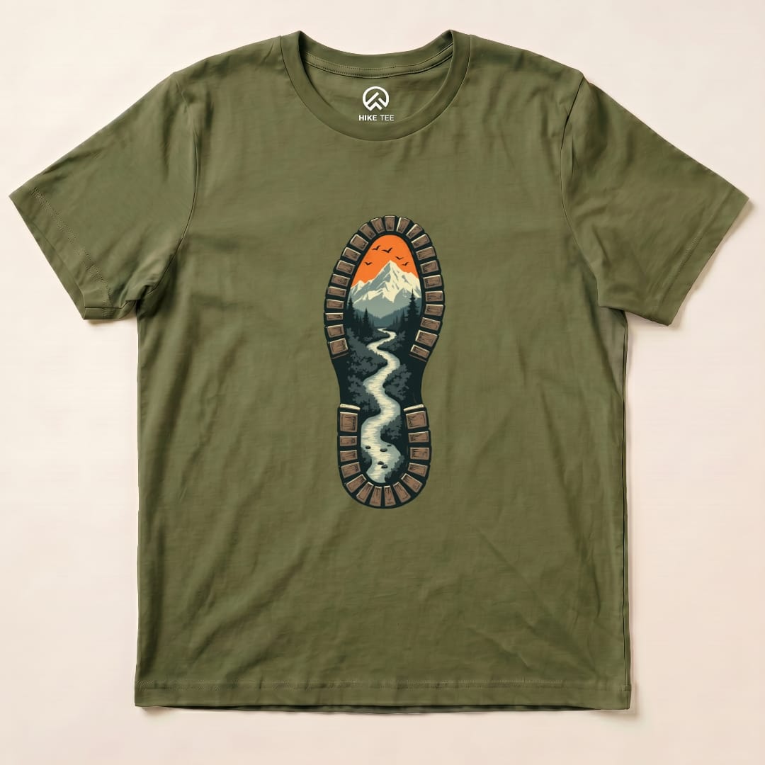 Boot Hiking Shirt Hike Tee T-Shirt Military Green / S
