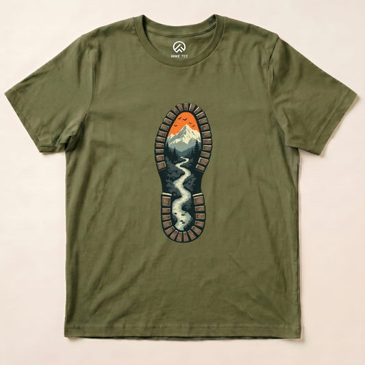 Boot Hiking Shirt Hike Tee T-Shirt Military Green / S
