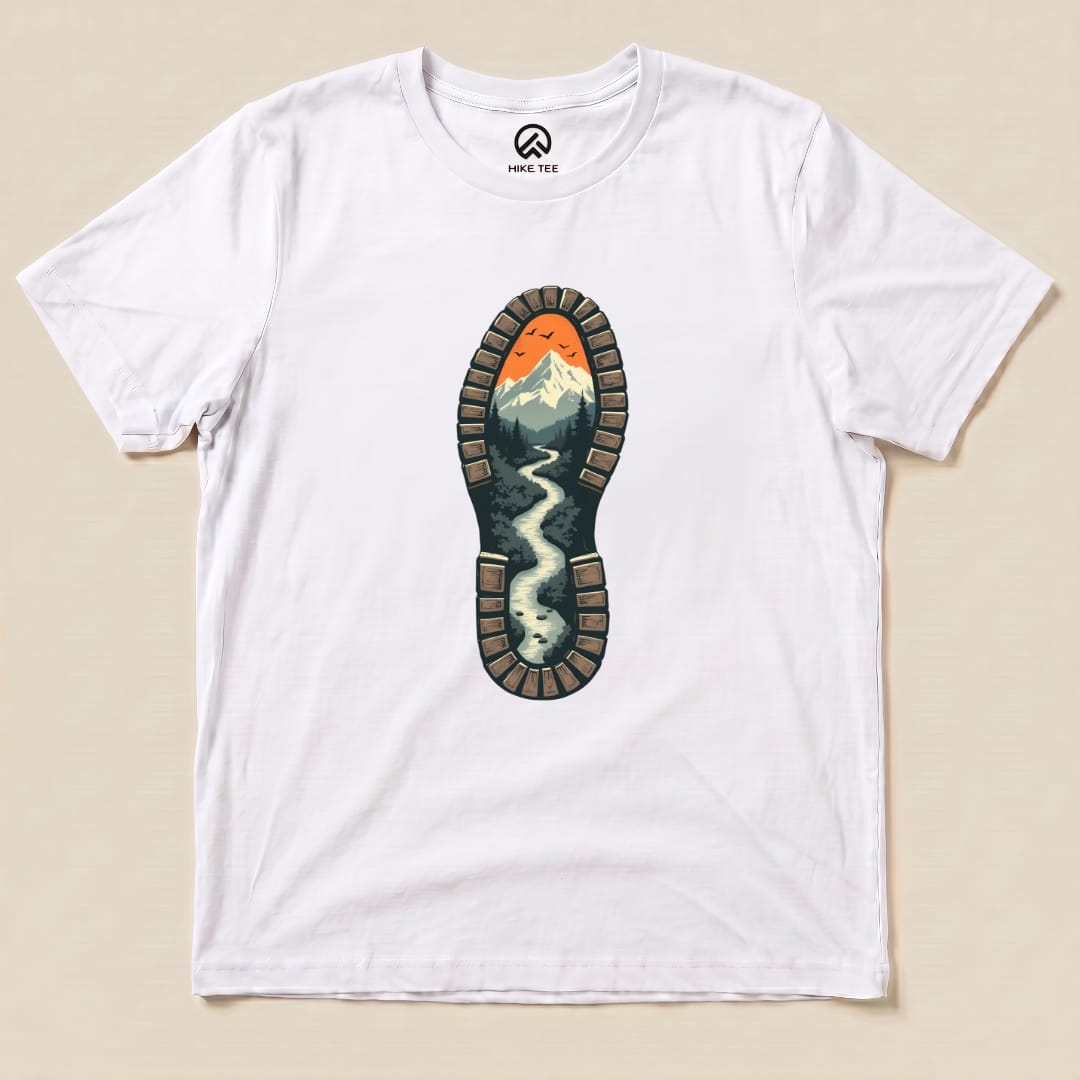 Boot Hiking Shirt Hike Tee T-Shirt White / S