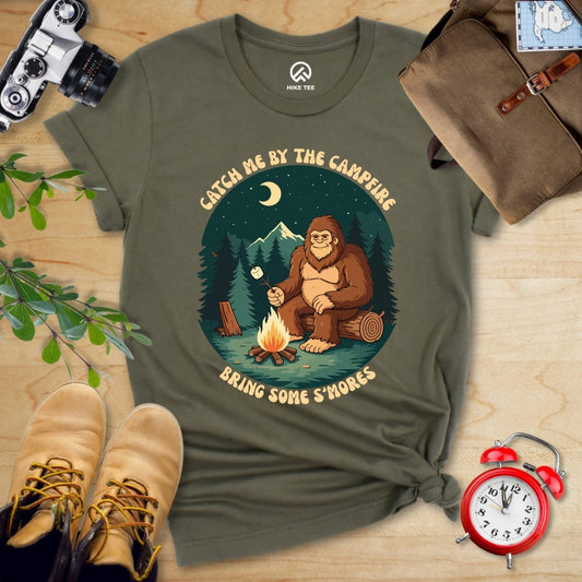 Hike Tee T-Shirt Military Green / S Bring Some Smores Shirt