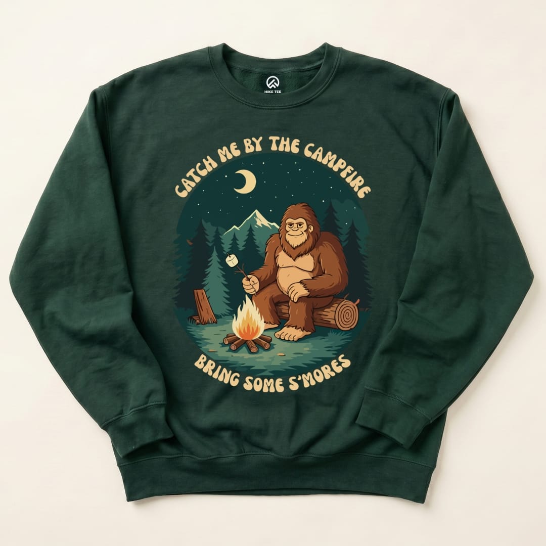 Bring Some Smores Sweatshirt Hike Tee Sweatshirt Forest Green / S
