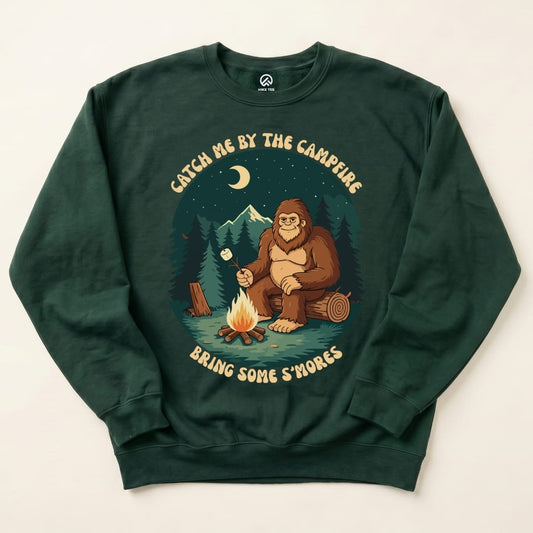 Bring Some Smores Sweatshirt Hike Tee Sweatshirt Forest Green / S