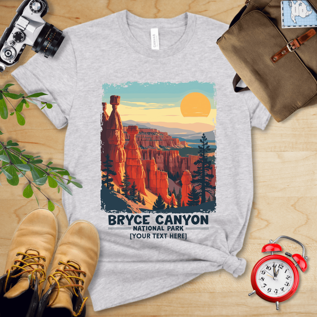 AnywherePOD T-Shirt Athletic Heather / S Bryce Canyon National Park Shirt + Personalization