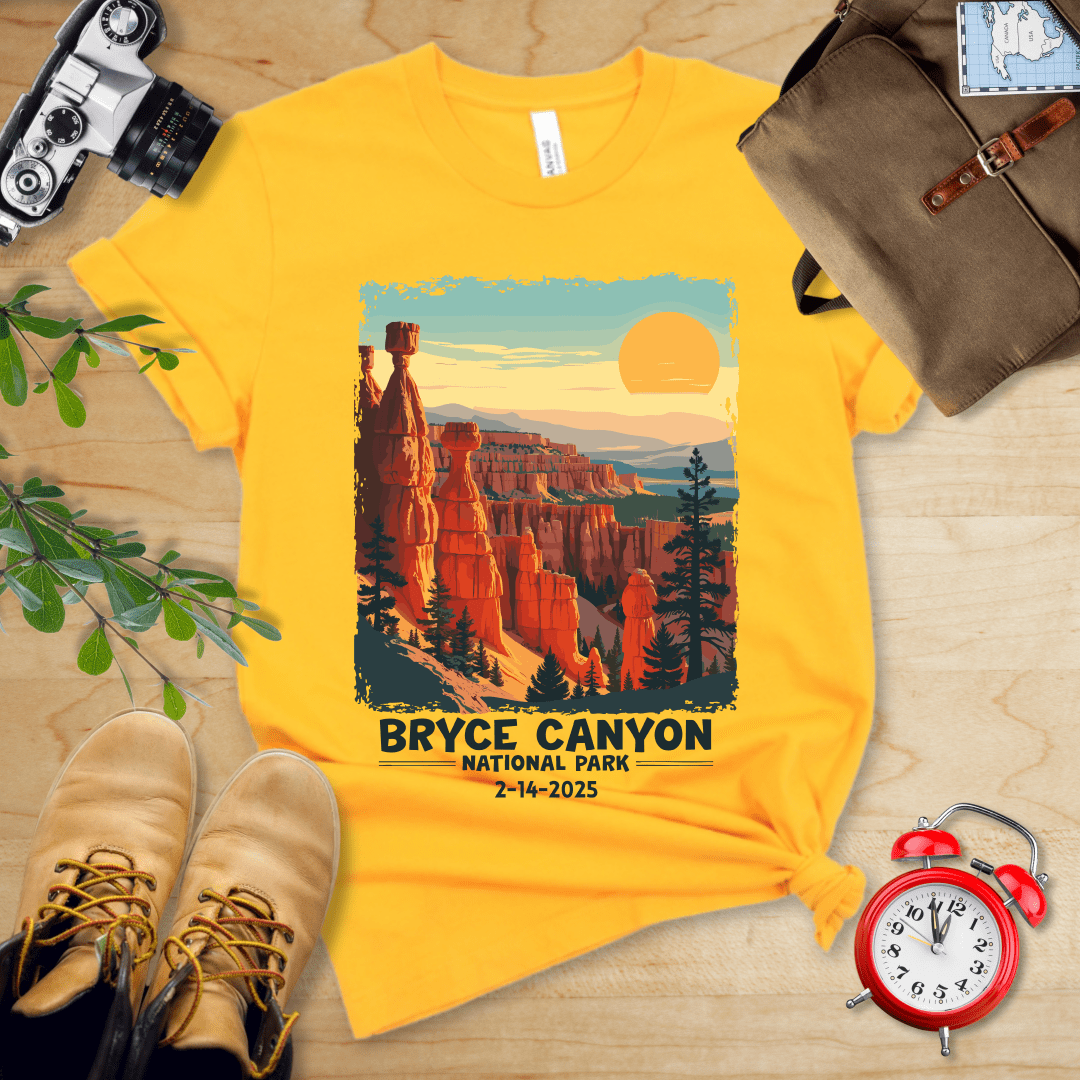 AnywherePOD T-Shirt Gold / S Bryce Canyon National Park Shirt + Personalization