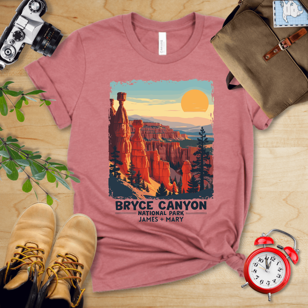 AnywherePOD T-Shirt Heather Mauve / S Bryce Canyon National Park Shirt + Personalization