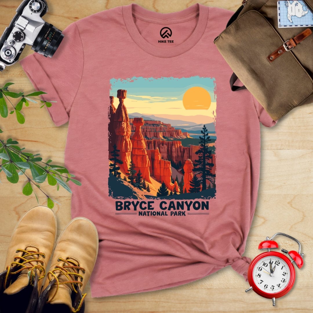 Hike Tee T-Shirt Heather Mauve / S Bryce Canyon National Park Shirt