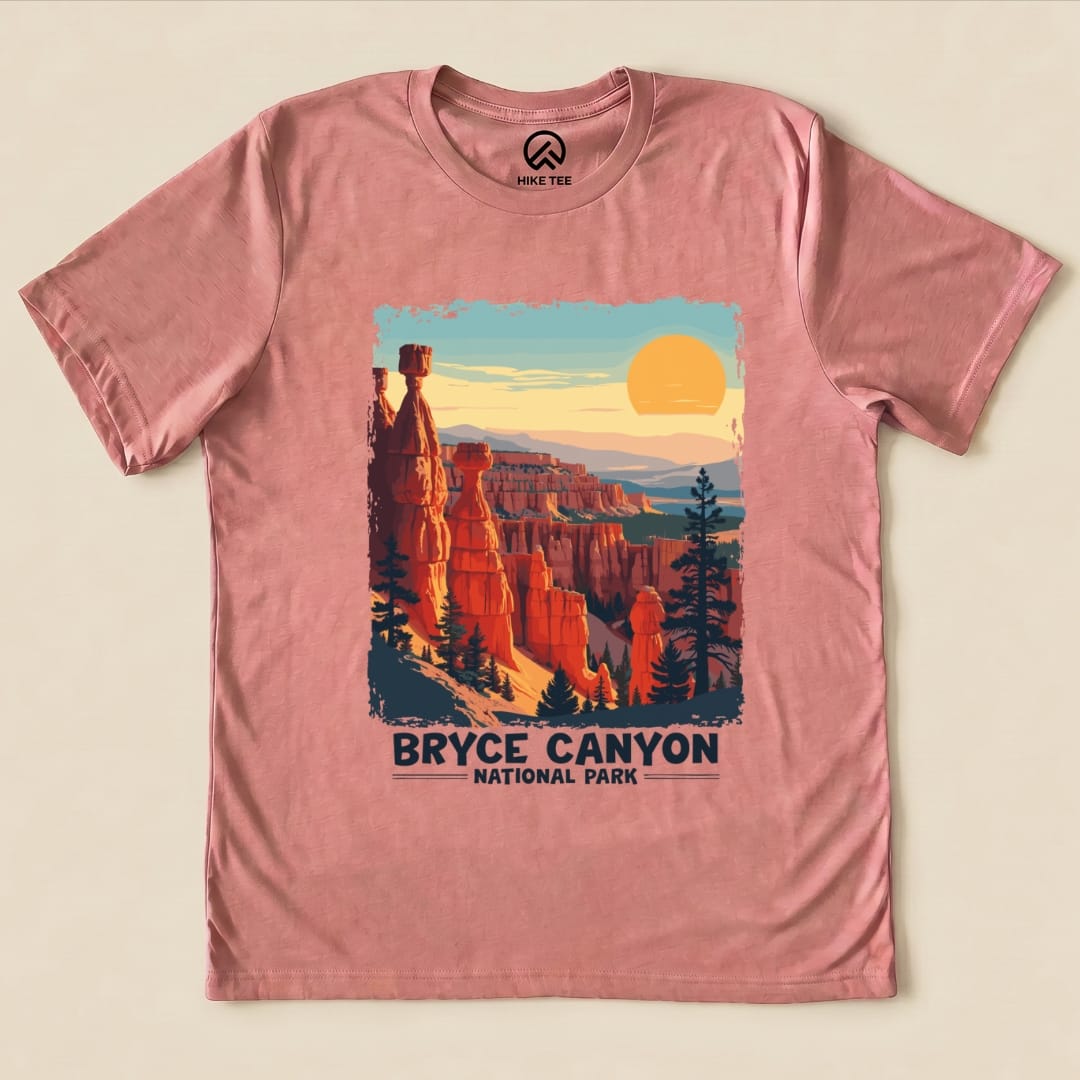 Hike Tee T-Shirt Heather Mauve / S Bryce Canyon National Park Shirt