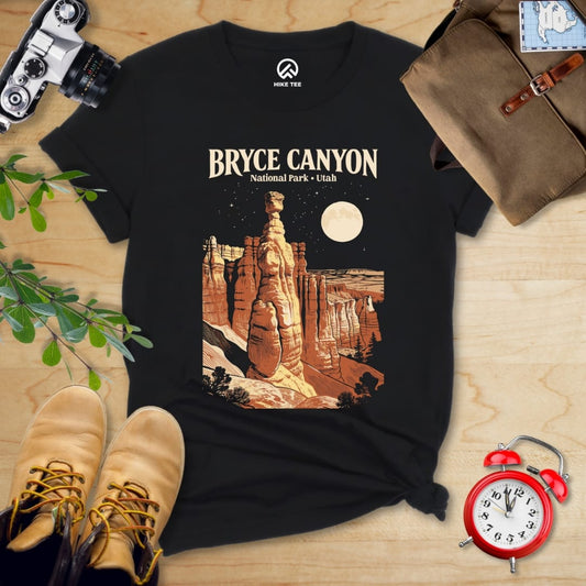 Hike Tee T-Shirt Black / S Bryce Canyon Utah Vintage Shirt