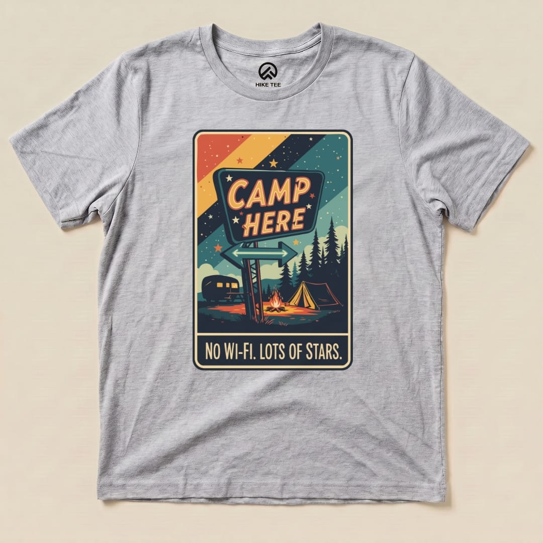 Hike Tee T-Shirt Athletic Heather / S Camp Here Shirt