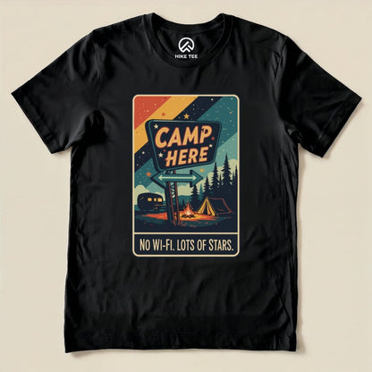 Hike Tee T-Shirt Black / S Camp Here Shirt