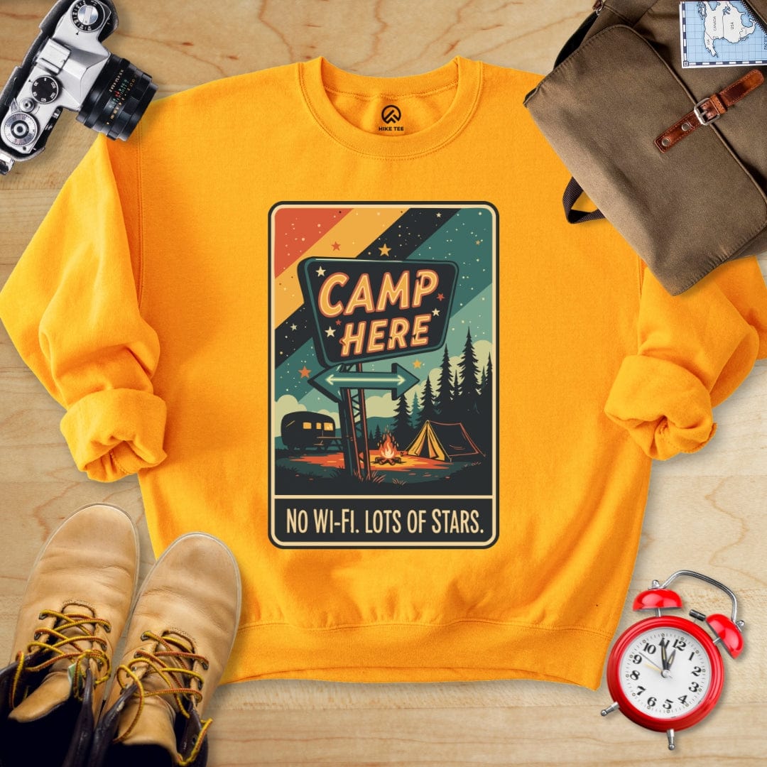 Hike Tee Sweatshirt Gold / S Camp Here Sweatshirt