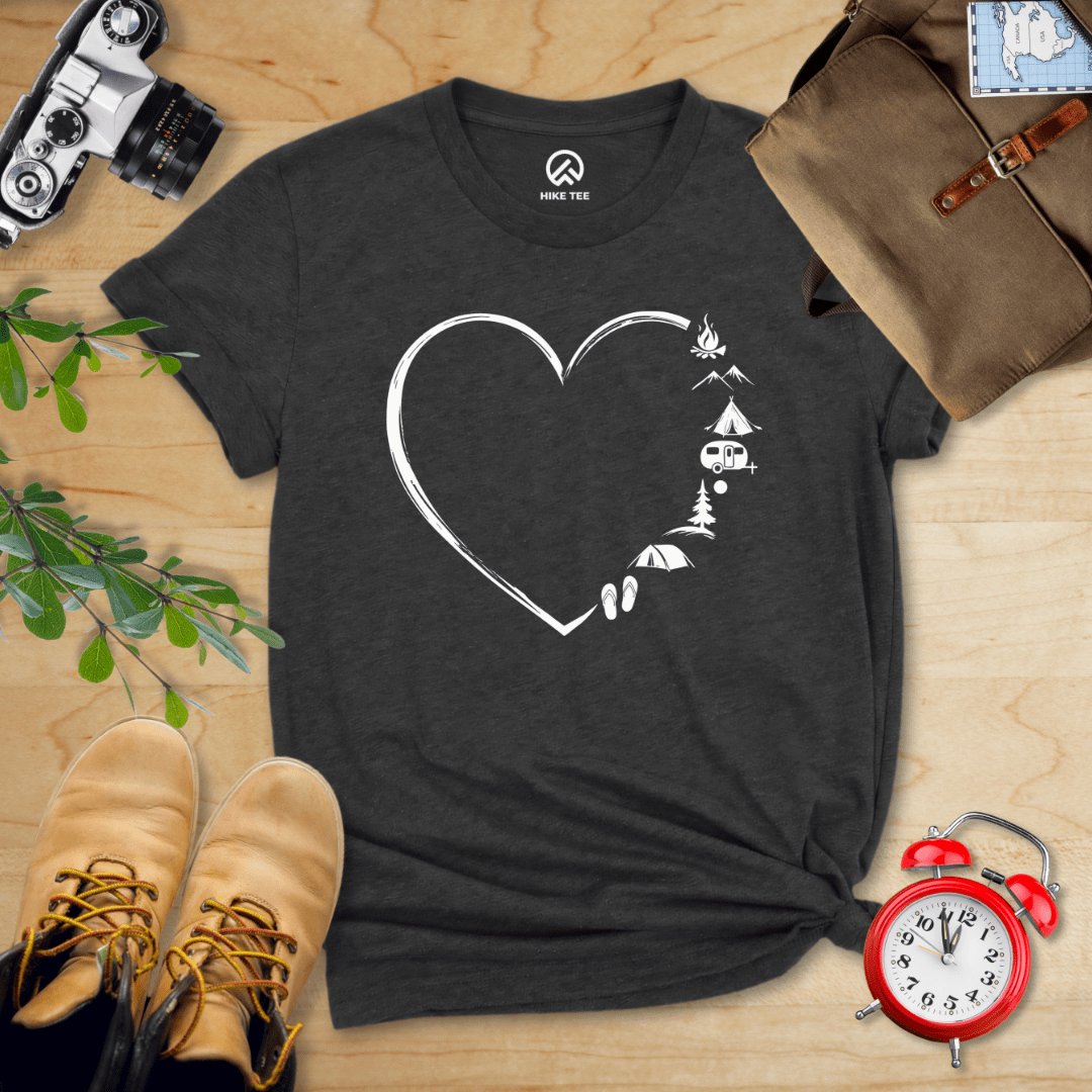 Hike Tee T-Shirt Dark Grey Heather / S Camp Lover Shirt