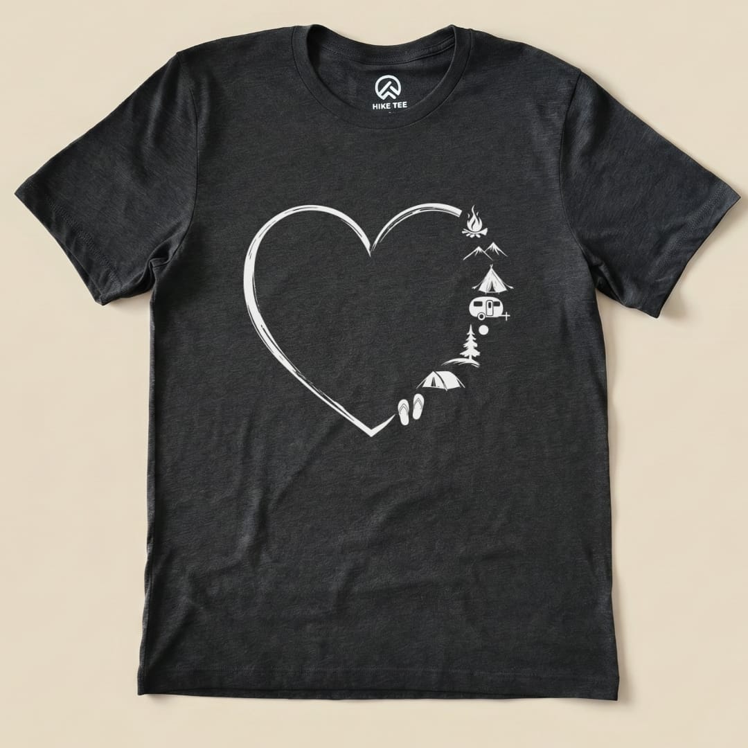 Camp Lover Shirt Hike Tee T-Shirt Dark Grey Heather / S