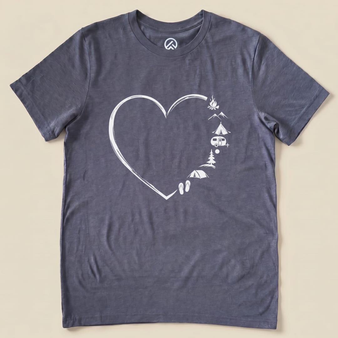 Camp Lover Shirt Hike Tee T-Shirt Heather Navy / S
